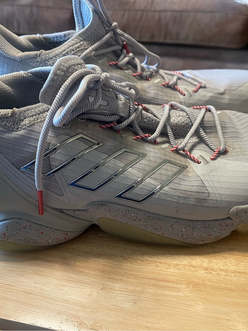 Adidas Mahomes 1 Impact FLX Football Training Shoes Gray HR0436 Mens Sz 11